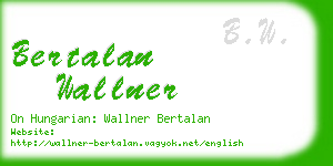 bertalan wallner business card